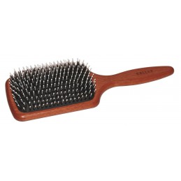 Hair brush with a rubber cushion, wide rectangular KELLER - 1