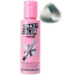 Crazy Color Semi Permanent Hair Colour Dye Cream by Renbow 027 Silver  CRAZY COLOR - 2
