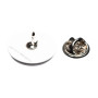 Small size round shape brooch in Black and white Kosmart - 4