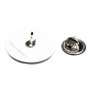 Small size round shape brooch in Black and white Kosmart - 4