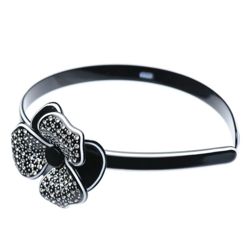 Medium size flower shape headband in Black and white Kosmart - 1