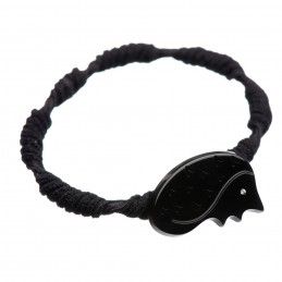 Small size hedgehog shape hair elastic with decoration in Black Kosmart - 1