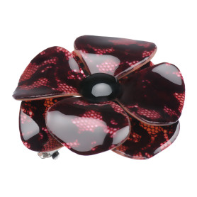 Medium size flower shape hair barrette in Mixed colour texture Kosmart - 1