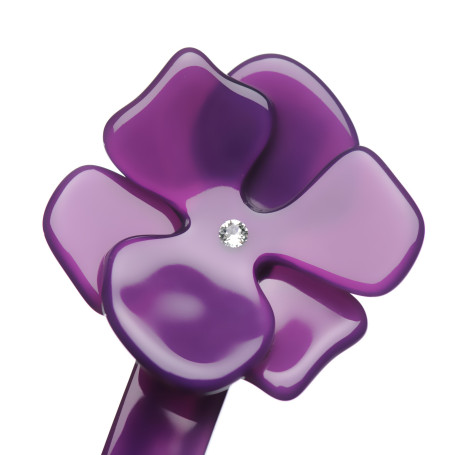 Medium size flower shape hair clip in Violet Kosmart - 1