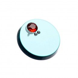 Small size round shape brooch in Transparent green Kosmart - 1