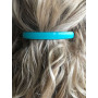 Medium size rectangular shape hair barrette in Turquoise and Black Kosmart - 5