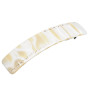 Large size rectangular shape hair barrette in Beige texture Kosmart - 1