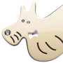 Large size dog shape Hair barrette in ivory and black Kosmart - 2