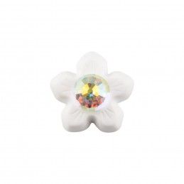 Small size flower shape Metal free earring in White Kosmart - 2