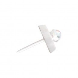 Small size flower shape Metal free earring in White Kosmart - 3