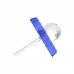 Medium size flower shape Metal free earring in Transparent blue Kosmart - 3