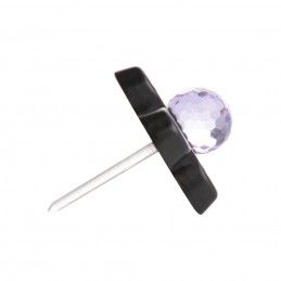 Medium size flower shape Metal free earring in Black Kosmart - 3