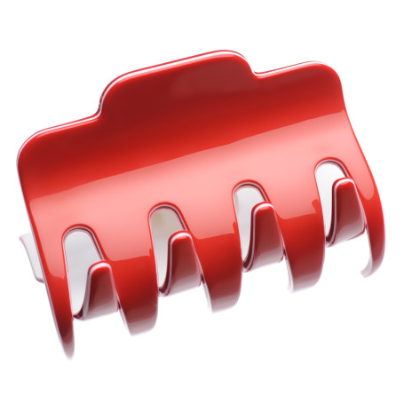 Large size regular shape Hair jaw clip in Marlboro red and white Kosmart - 1