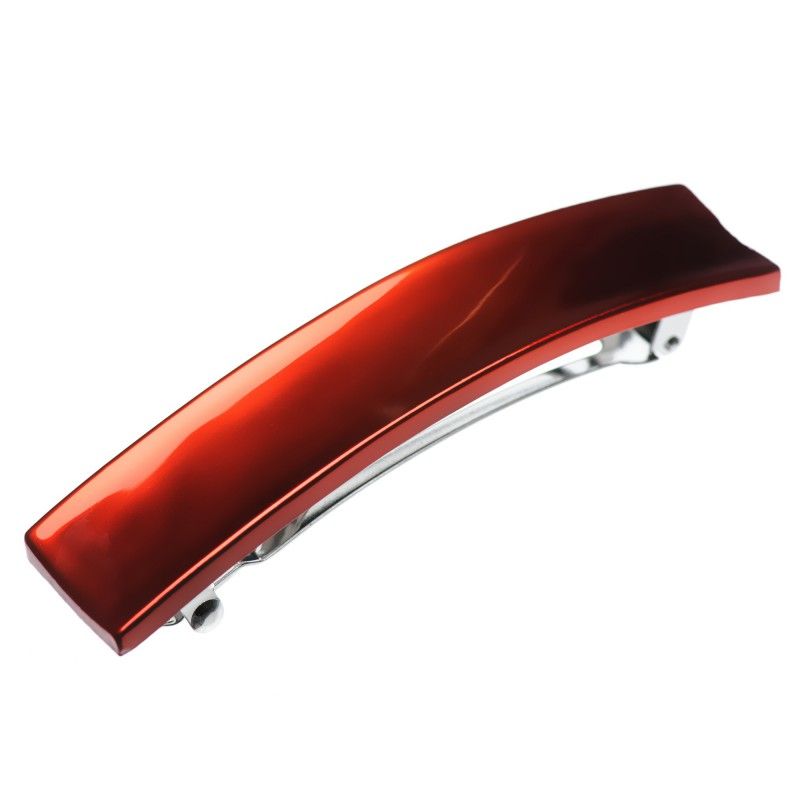 Medium size rectangular shape hair barrette in Red Kosmart - 1