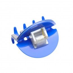 Medium size regular shape Hair jaw clip in Light grey and fluo electric blue Kosmart - 2
