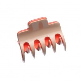 Small size regular shape Hair jaw clip in Hazel and coral Kosmart - 1