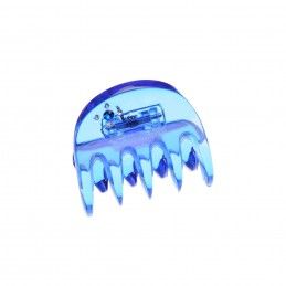Very small size regular shape Hair jaw clip in Transparent blue  - 1