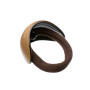 Medium size oval shape hair elastic with decoration in Gold and Black Kosmart - 2