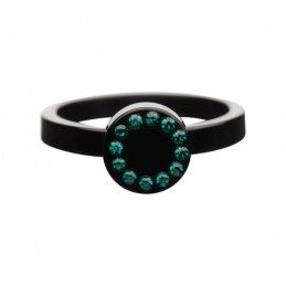 Small size round shape Metal free ring in Black Kosmart - 1