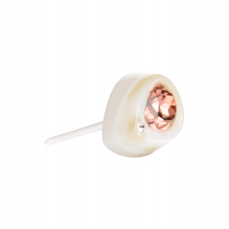 Small size drop shape Metal free earring in Beige pearl Kosmart - 1