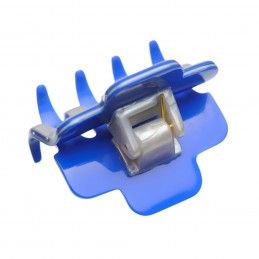 Medium size regular shape Hair jaw clip in Light grey and fluo electric blue Kosmart - 2