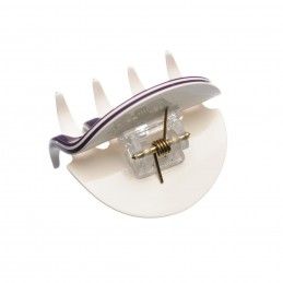 Small size regular shape Hair jaw clip in Violet and ivory Kosmart - 2