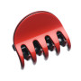 Medium size regular shape Hair jaw clip in Marlboro red and black Kosmart - 1