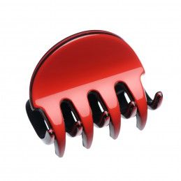 Small size regular shape Hair jaw clip in Marlboro red and black Kosmart - 1