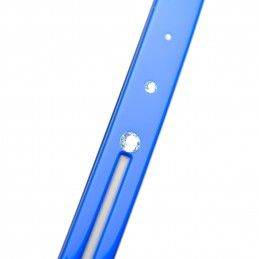 Medium size long and skinny shape Hair barrette in Fluo electric blue and light grey Kosmart - 3