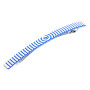 Medium size long and skinny shape Hair barrette in Ivory and fluo electric blue Kosmart - 1