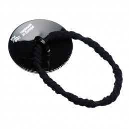 Medium size round shape Hair elastic with decoration in White and black Kosmart - 2