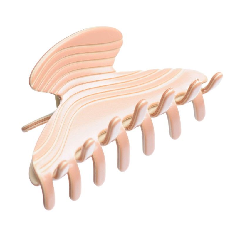 Medium size regular shape Hair jaw clip in Old pink and ivory Kosmart - 1
