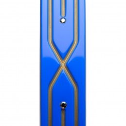 Medium size rectangular shape Hair barrette in Fluo electric blue and gold Kosmart - 4