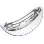 Extra large size oval shape Hair barrette in Blue and white Kosmart - 3