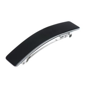 Medium size rectangular shape Hair barrette in Black and white Kosmart - 1