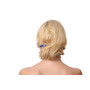 Small size rectangular shape Hair clip in Blue and white Kosmart - 5