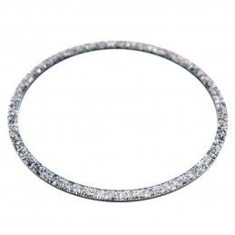 Large size round shape Bracelet in Silver glitter  - 2