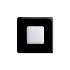 Medium size square shape Metal free earring in White and black Kosmart - 1