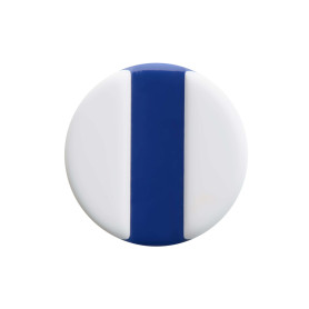 Medium size round shape Metal free earring in White and blue Kosmart - 1