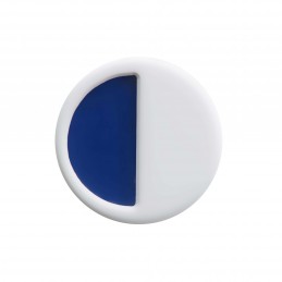 Medium size round shape Metal free earring in White and blue Kosmart - 2