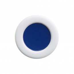 Medium size round shape Metal free earring in White and blue Kosmart - 1