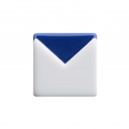 Medium size square shape Metal free earring in White and blue Kosmart - 1