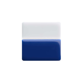 Medium size square shape Metal free earring in Blue and white Kosmart - 1