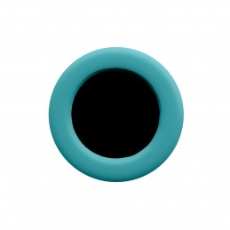 Medium size round shape Metal free earring in Turquoise and black Kosmart - 4
