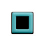 Medium size square shape Metal free earring in Turquoise and black Kosmart - 1