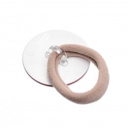 Medium size round shape Hair elastic with decoration in Marlboro red and white Kosmart - 2