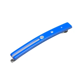 Small size skinny rectangular shape Bobby pin in Fluo electric blue and light grey Kosmart - 1