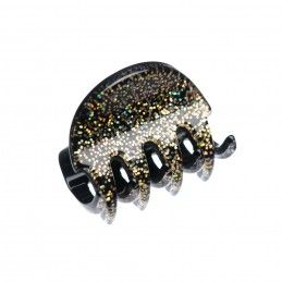 Very small size regular shape Hair claw clip in Gold glitter Kosmart - 1