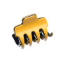 Very small size regular shape Hair claw clip in Maize yellow and black Kosmart - 1