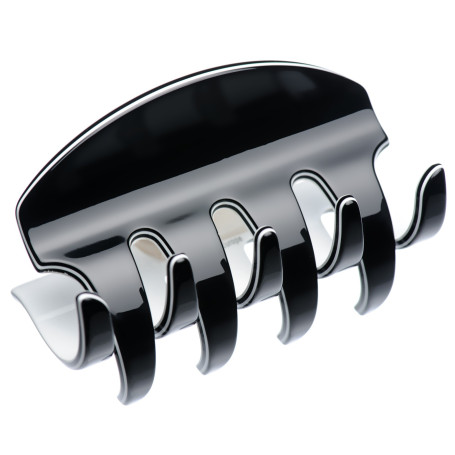 Large size regular shape Hair jaw clip in Black and white Kosmart - 1